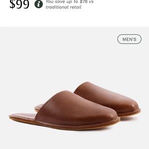 Beckett Simonon Larsen Pebbled Leather Slipper Men’s Size 12